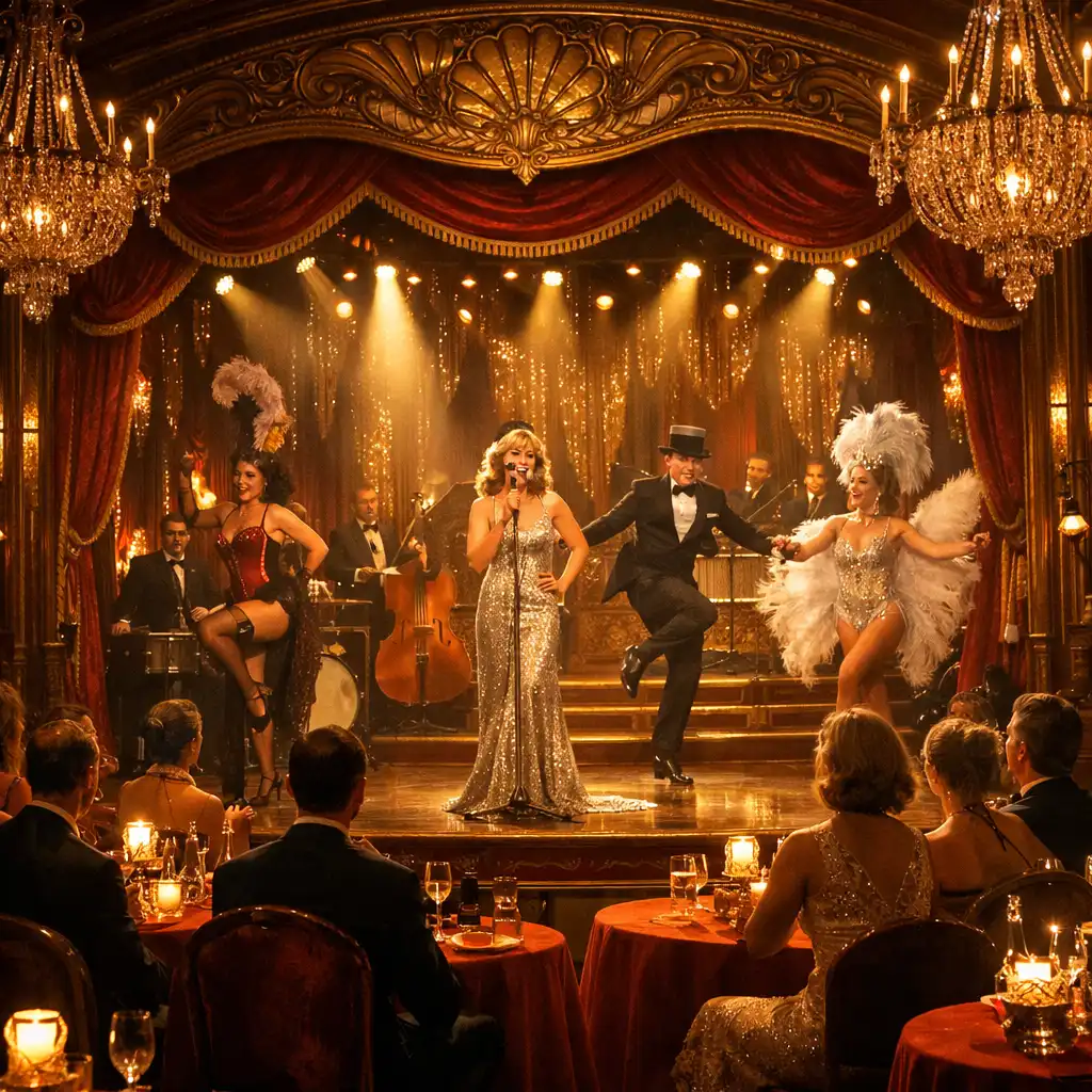 Concert cabaret dans une salle de spectacle de casino français
